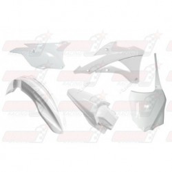 Kit plastique 5 pièces R'Tech blanc pour Kawasaki KX 85-100 (2014-2017)