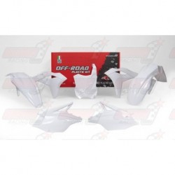 Kit plastique 5 pièces R'Tech blanc pour Kawasaki KXF 250 (2017)