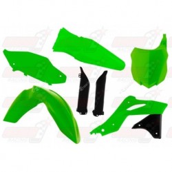Kit plastique 5 pièces R'Tech vert fluo pour Kawasaki KXF 250 (2013-2016)