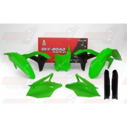Kit plastique 6 pièces R'Tech vert fluo pour Kawasaki KXF 250 (2017)