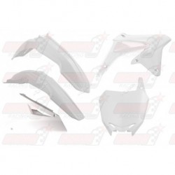 Kit plastique 5 pièces R'Tech blanc pour Suzuki RMZ 450 (2008-2017)