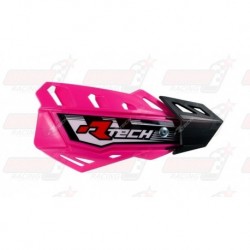 Protège-mains R'Tech FLX couleur rose fluo avec kit montage