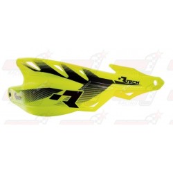 Protège-mains R'Tech Raptor couleur jaune fluo avec kit montage