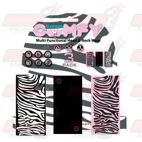 Lot de 3 tours de cou Oxford Comfy Zebra