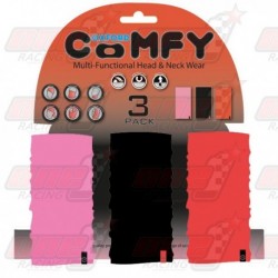Lot de 3 tours de cou Oxford Comfy rose/noir/rouge