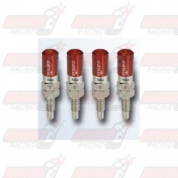 Lot de 4 Vis de purge automatique STAHLBUS M6x1.0x16 acier capuchon rouge