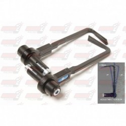 Protections de leviers frein et embrayage ajustable noir PP Tuning diamètre tube intérieur 18,8-20 mm