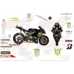 Kit déco réplica Yamaha Moto GP Tech3 2012