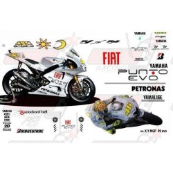 Kit déco réplica Yamaha Moto GP 2009 Team Fiat Punto Evo