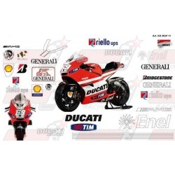 Kit déco réplica Ducati Moto GP 2011 N