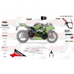 Kit déco réplica Kawasaki SBK 2014 version Street (ZX10R)