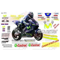 Kit déco réplica Honda Moto GP 2005 Movistar Gold