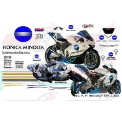 Kit déco réplica Honda Moto GP 2005 Konica Minolta