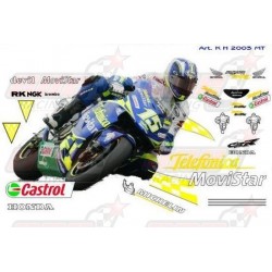 Kit déco réplica Honda Moto GP 2003 Telefonica Movistar