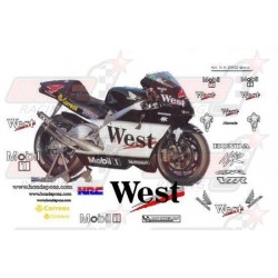 Kit déco réplica Honda 500 GP 2002 West Team