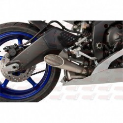 Silencieux HotBodies Racing Megaphone finition grillagé pour Kawasaki ZX10R (2008-2010) et ZX6R (2009-2018)