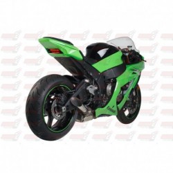 Silencieux HotBodies Racing Megaphone finition poli pour Kawasaki ZX10R (2011-2018)