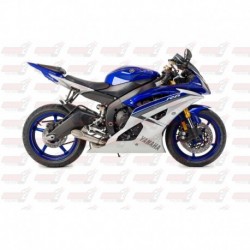 Silencieux HotBodies Racing Megaphone finition grillagé pour Yamaha YZF-R6 (2006-2017)