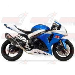 Ligne complète inox racing Yoshimura Race R-77 FS SS-CF-CF Single silencieux finition Carbone pour Suzuki GSX-R1000 (2009-2011)