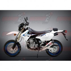 Ligne complète inox Yoshimura Signature RS-4 FS SS-AL-CF Dual silencieux Carbone/Inox pour Suzuki DR-Z400S/SM (2000-2018)