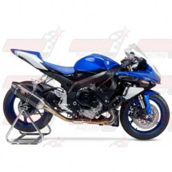 Ligne complète inox racing Yoshimura Race R-77 FS SS-CF-CF silencieux finition Carbone pour Suzuki GSX-R750/600 (2008-2010)