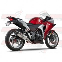 Ligne complète inox racing Yoshimura Race R-77 FS SS-SS-CF silencieux finition Carbone/Inox pour Honda CBR250R (2011-2013)