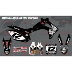 Kit décoration Honda Race Team Graphic Kit - Muscle Milk Retro Black