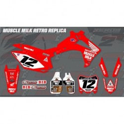 Kit décoration Honda Race Team Graphic Kit - Muscle Milk Retro Red