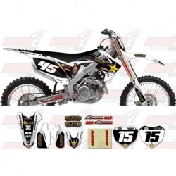 Kit décoration Honda Rockstar Graphic Kit - Factory White / Black 11
