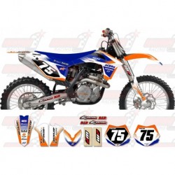 Kit décoration KTM Zeronine Graphic Kit - Targa2 Orange / Blue