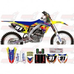 Kit décoration Suzuki Race Team Graphic Kit - MVRD 10 Yellow / Blue